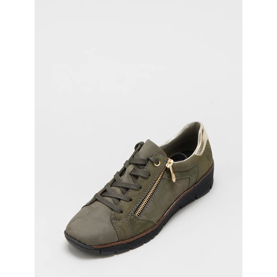 Rieker Sneaker Met Gemengd Materiaal Zwart
