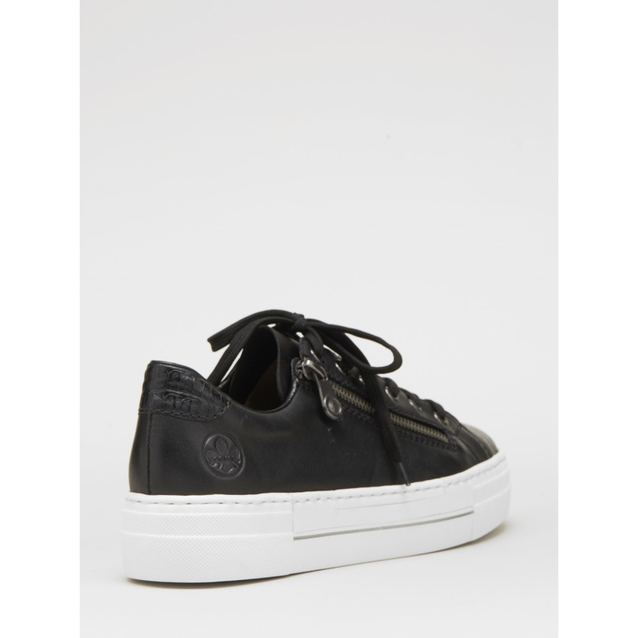 Rieker Sneaker Met Ritssluiting Aan De Zijkant Taupe