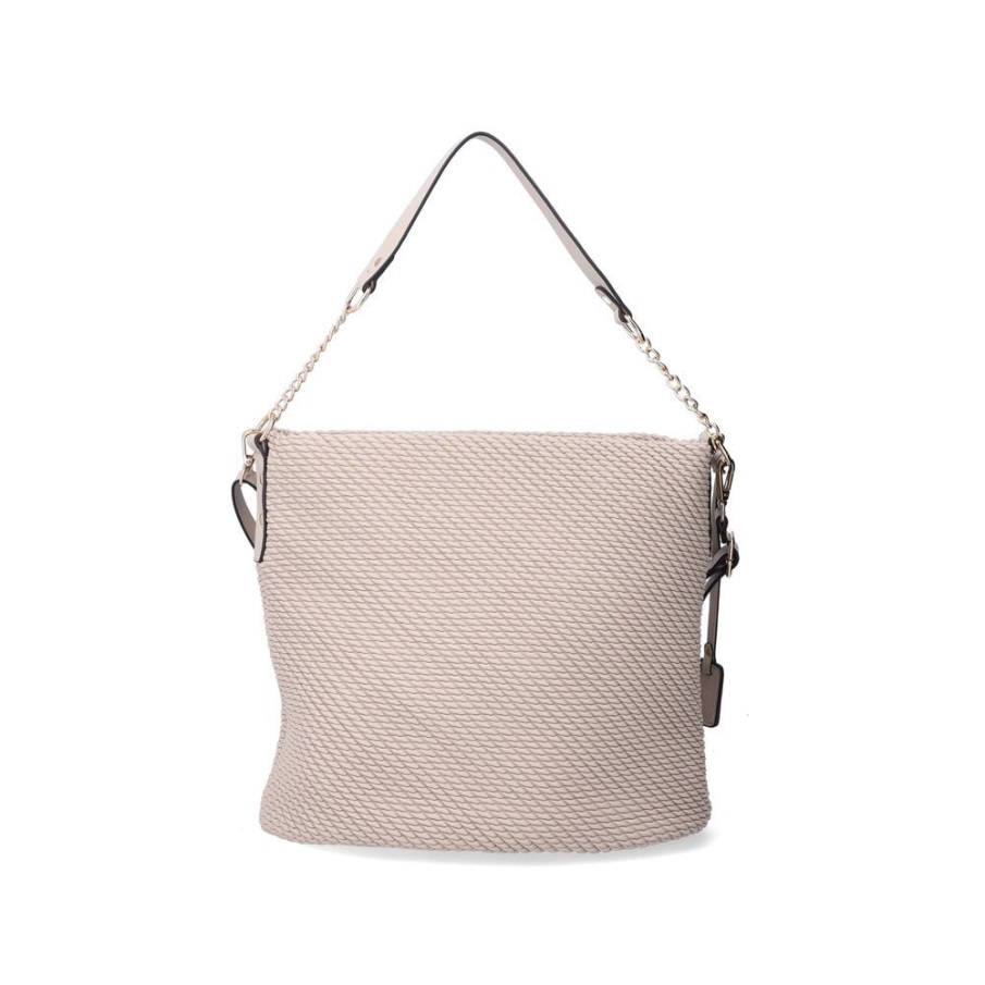 Beige Rieker H1331-60 Beige Ritstas Voor Dames