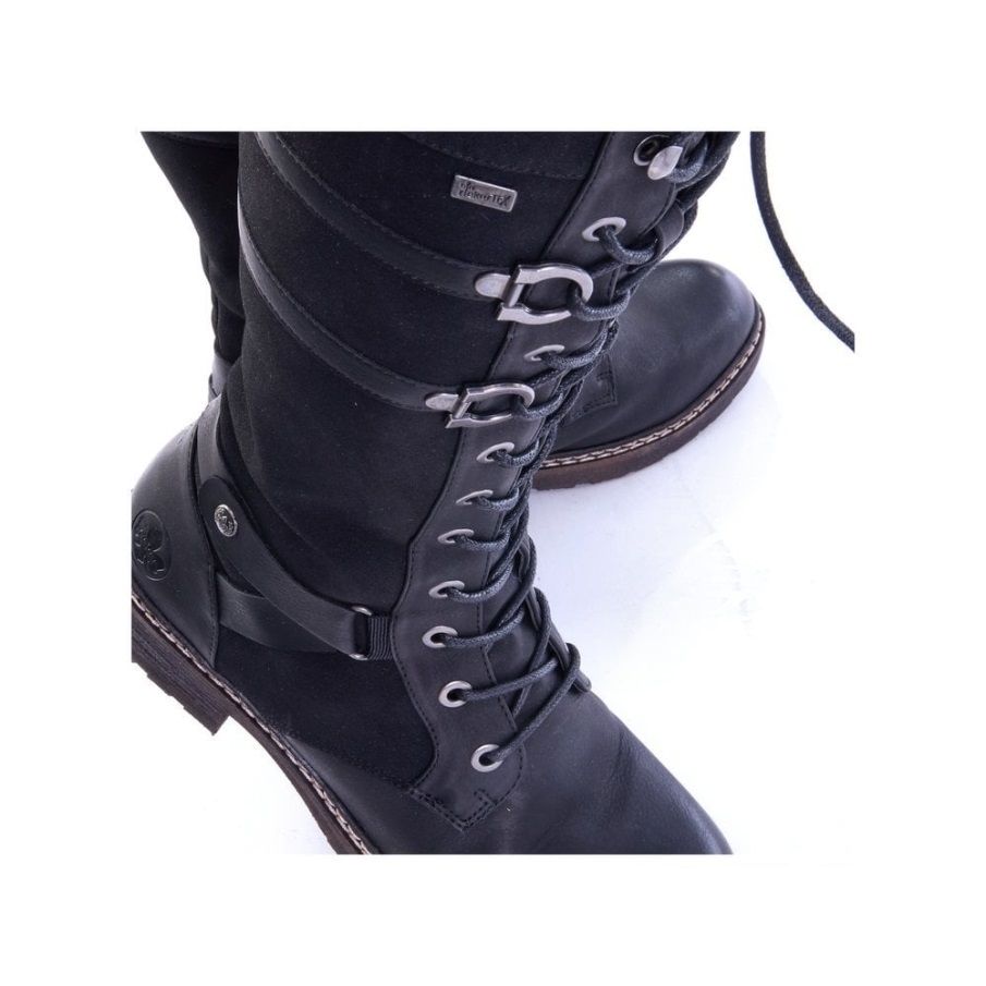 Black Rieker 94732 Women Knee High Boots