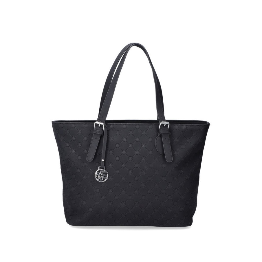 Black Rieker H1491-00 Women Black Zipper Bag
