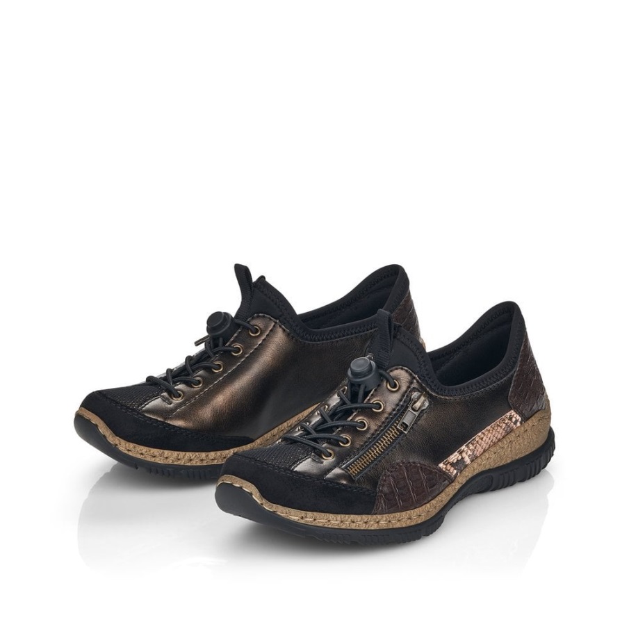 Zwarte Rieker N3261 Damesschoenen