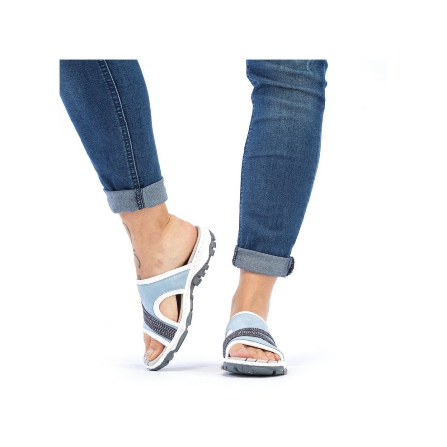 Blauwe Rieker 68880 Damessandalen