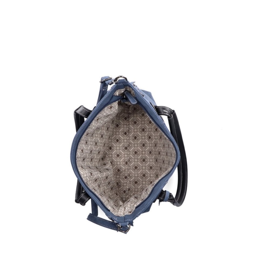 Blue Rieker H1083-12 Women Blue Zipper Handbag