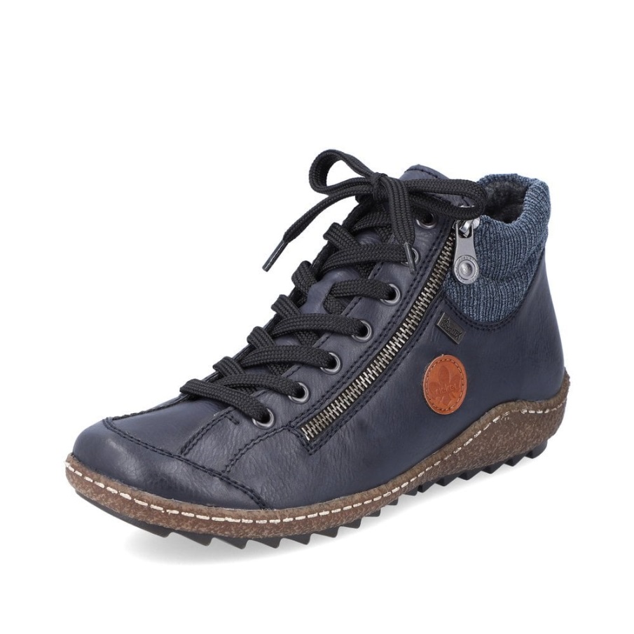 Blauwe Rieker L7514 Dameslaarzen