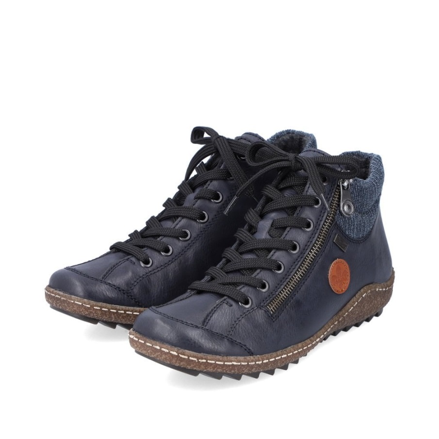 Blauwe Rieker L7514 Dameslaarzen