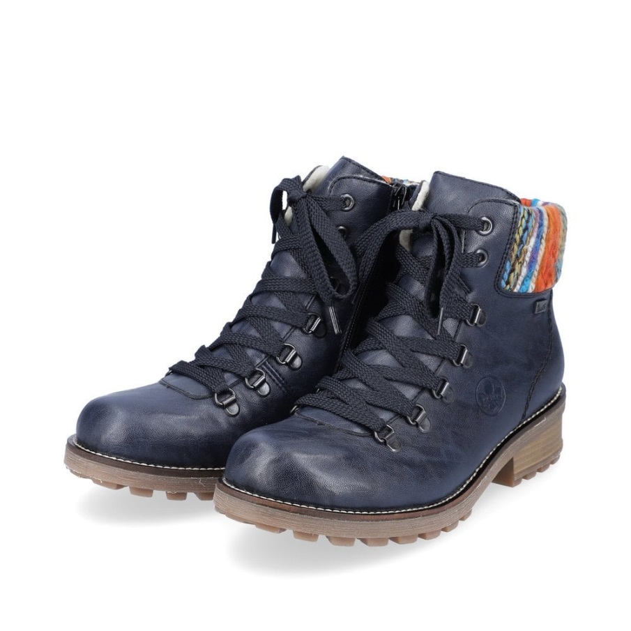 Blauwe Rieker Z0445 Dameslaarzen