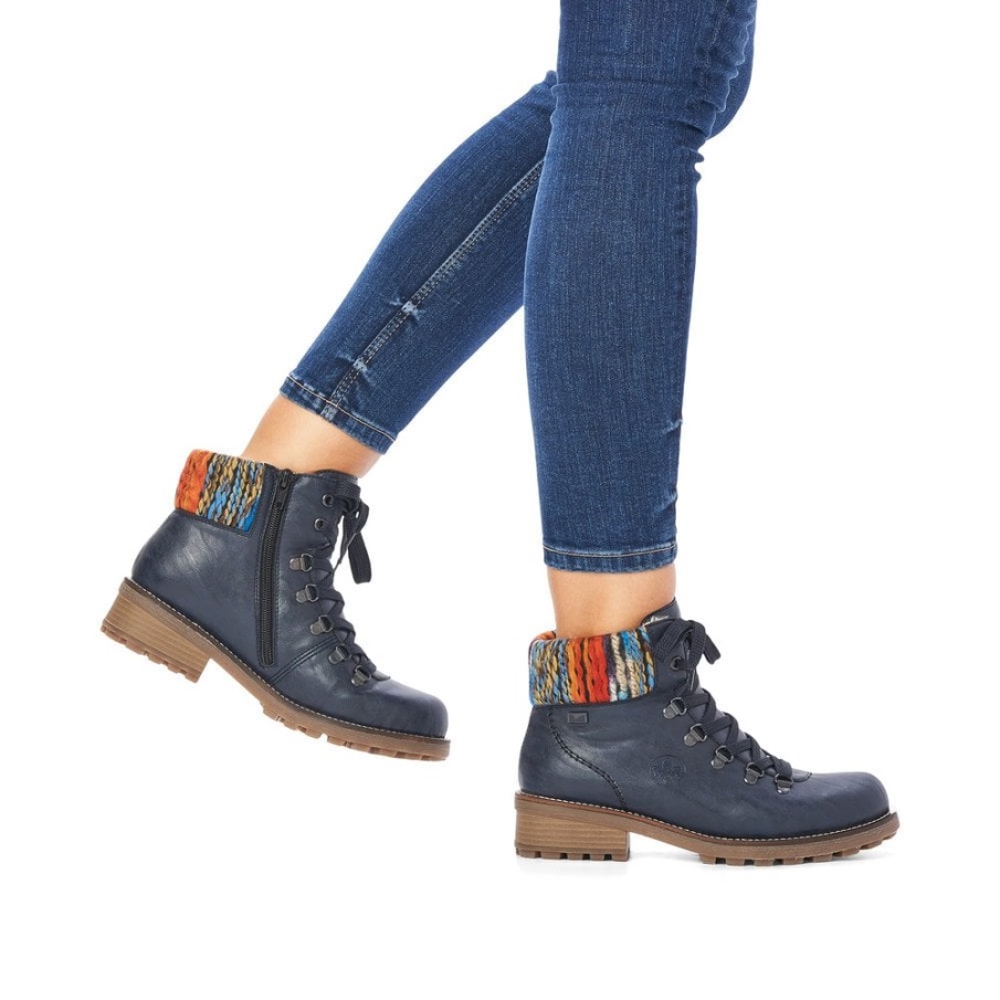Blauwe Rieker Z0445 Dameslaarzen