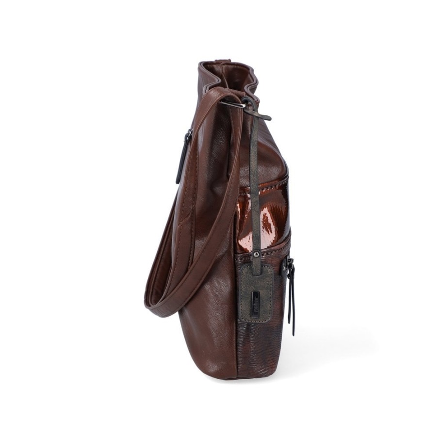 Brown Rieker H1301-25 Women Brown Zipper Bag