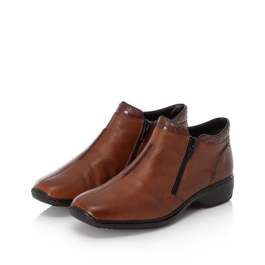 Bruine Rieker L3882 Dameslaarzen