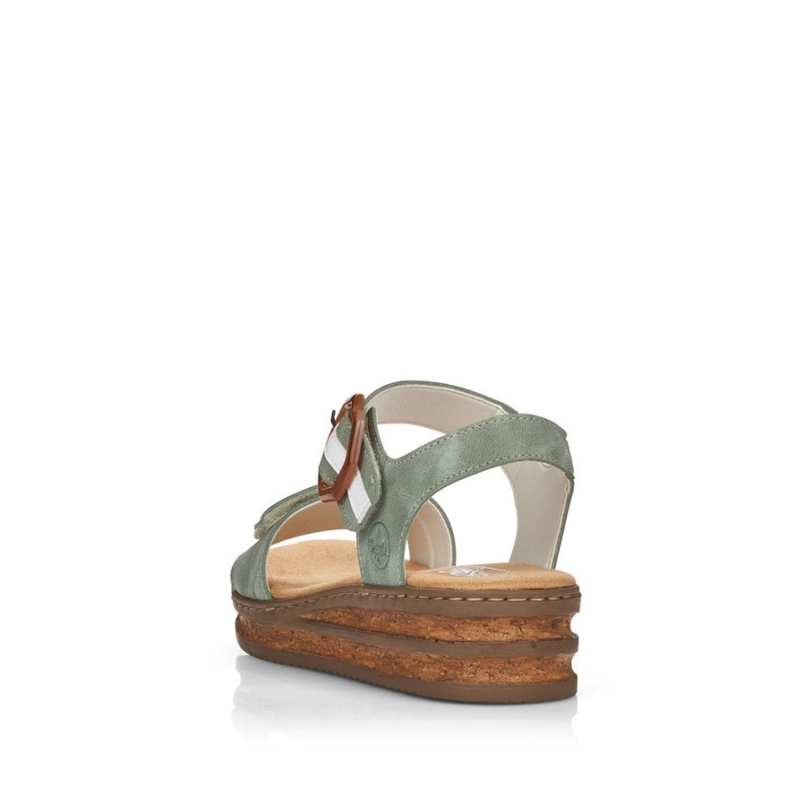 Groene Rieker 62963 Damessandalen
