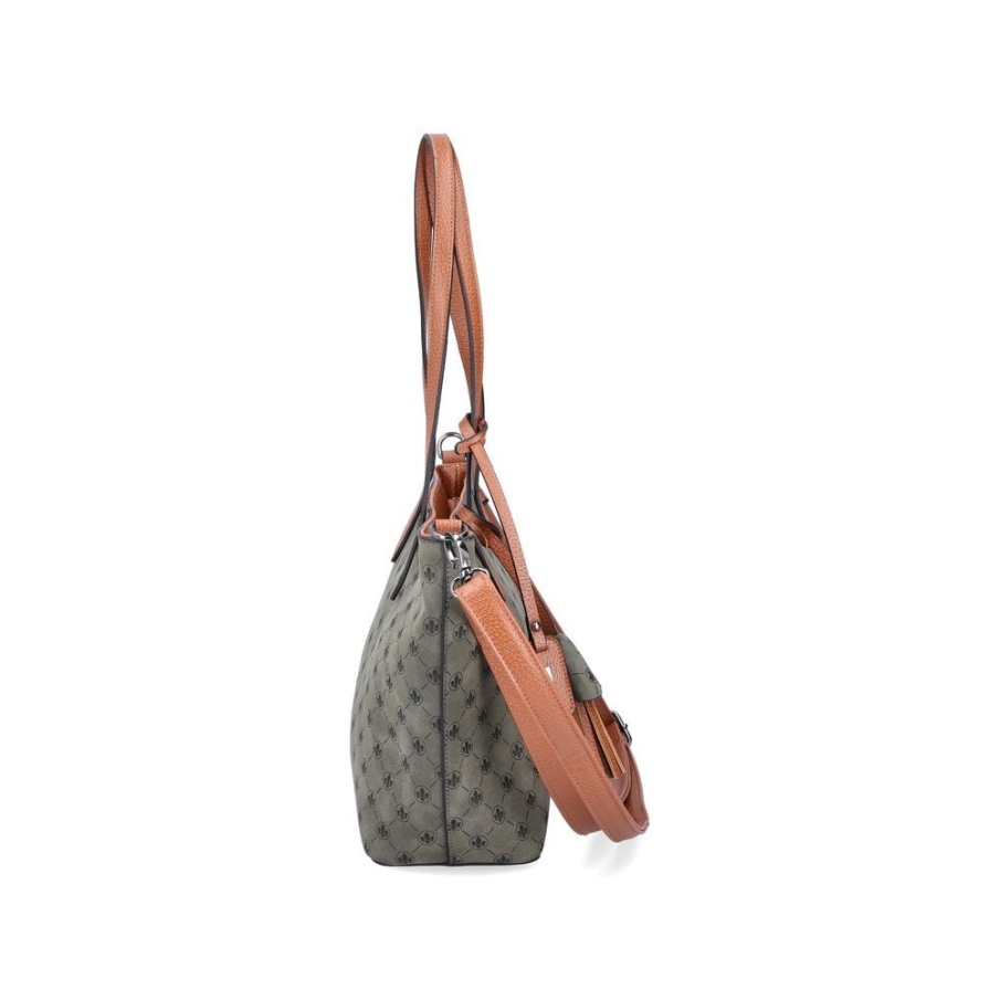 Groene Rieker H1305-54 Groene Ritstas Voor Dames