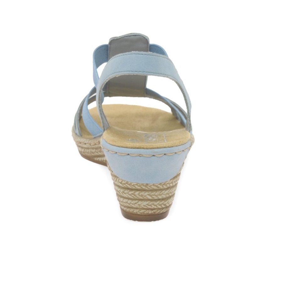 Azur Rieker Almada Womens Wedge Heel Sandals