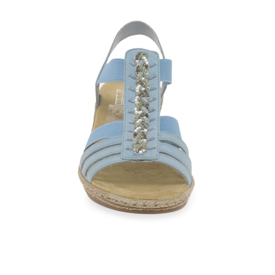 Azur Rieker Almada Womens Wedge Heel Sandals