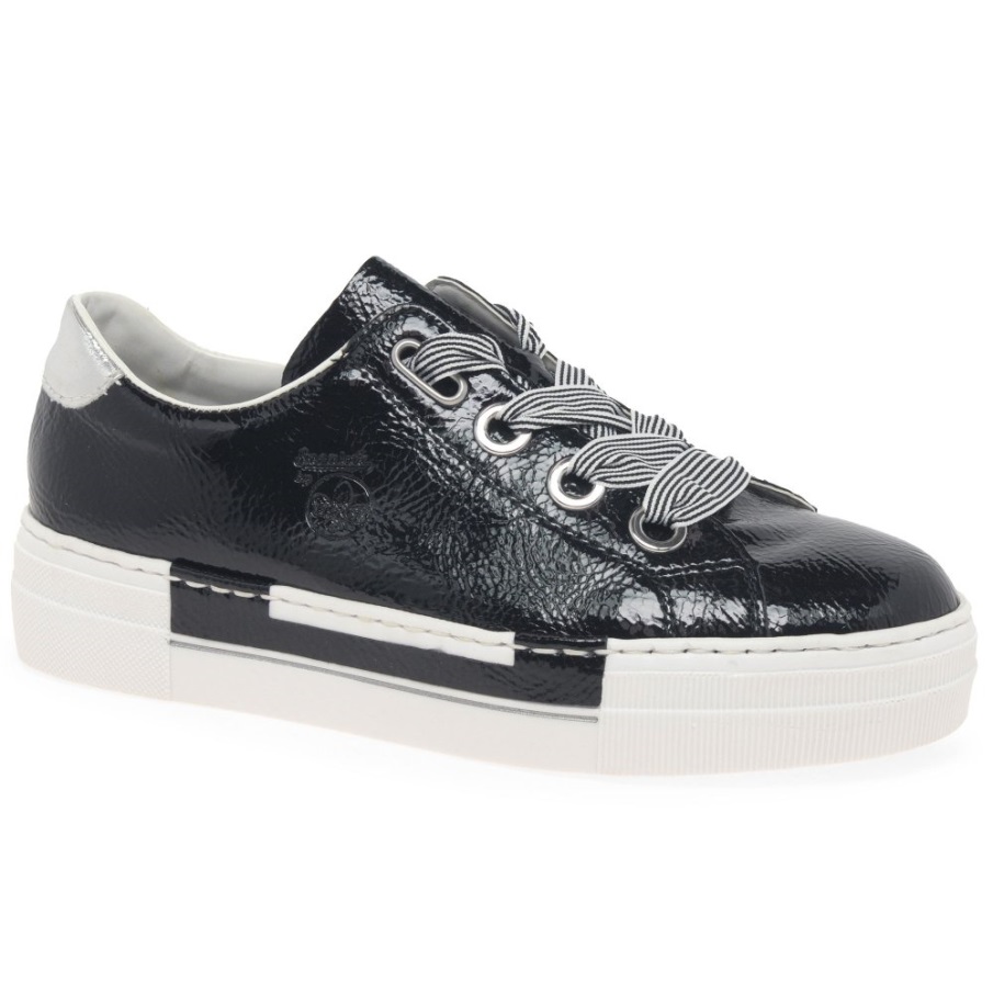 Zwarte Rieker Lagro Damessneakers