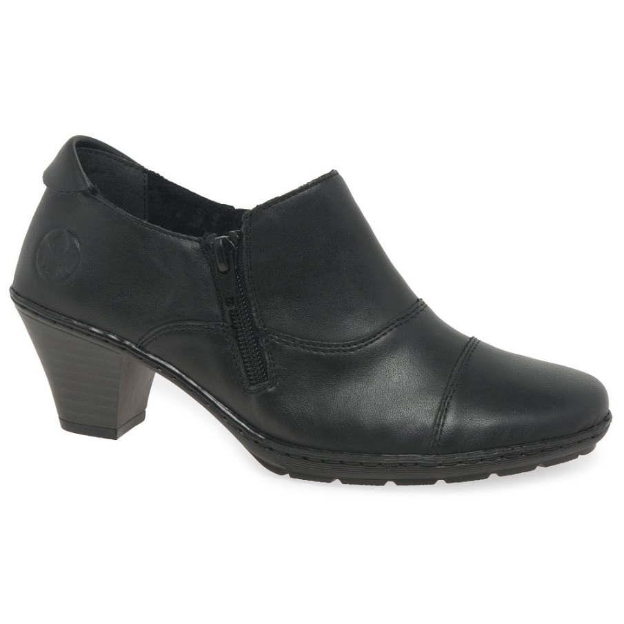 Zwarte Rieker Tease Hoog Uitgesneden Pumps Voor Dames