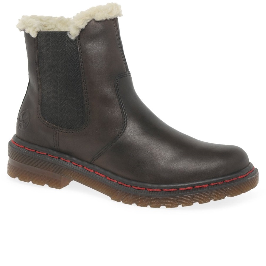 Bruine Rieker Fontane Chelsea Boots Voor Dames