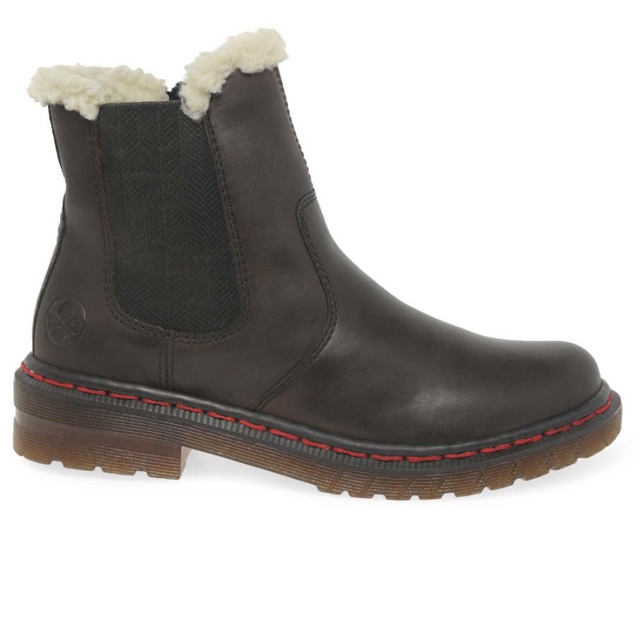 Bruine Rieker Fontane Chelsea Boots Voor Dames