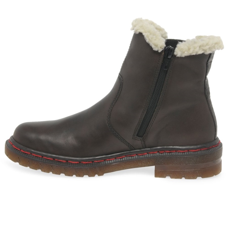 Bruine Rieker Fontane Chelsea Boots Voor Dames