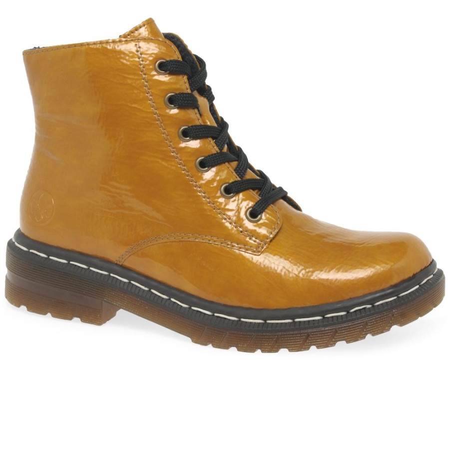 Mosterd Rieker Flame Ii Enkellaarzen Voor Dames