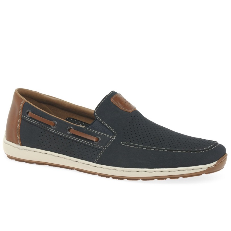 Nubuck Rieker Mariner Mens Slip On Boat Shoes