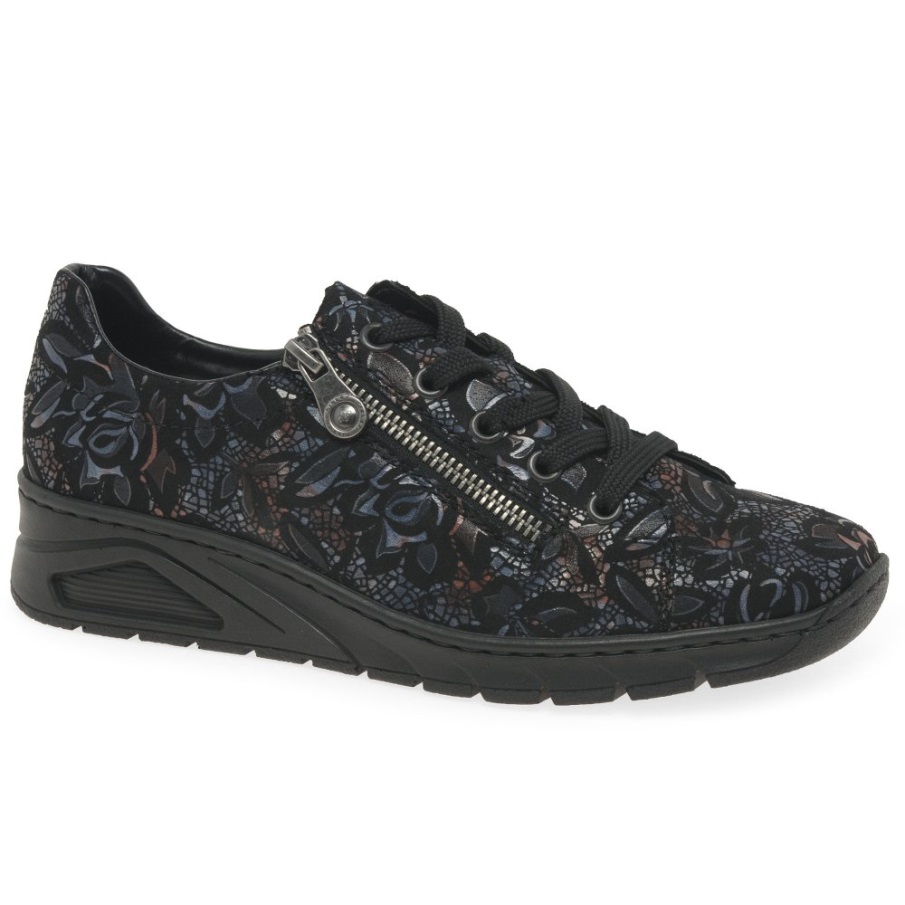 Rieker Herfst Damessneakers Zwart