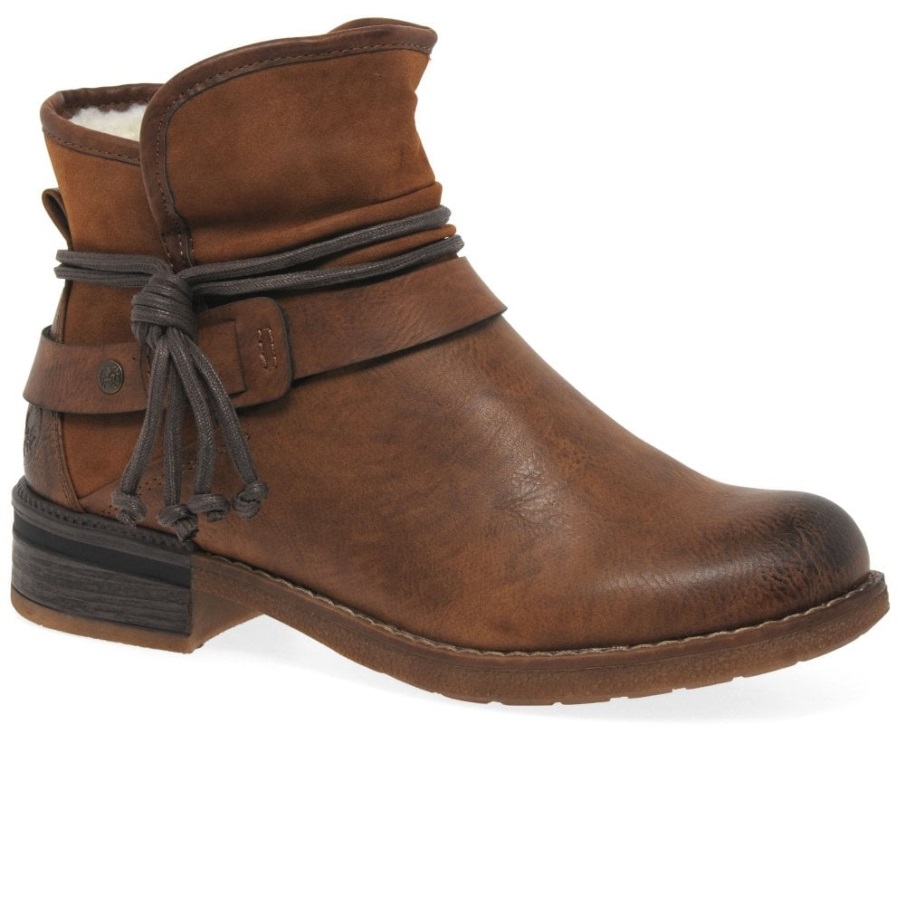 Rieker Eaton Dames Casual Enkellaarsjes Bruin