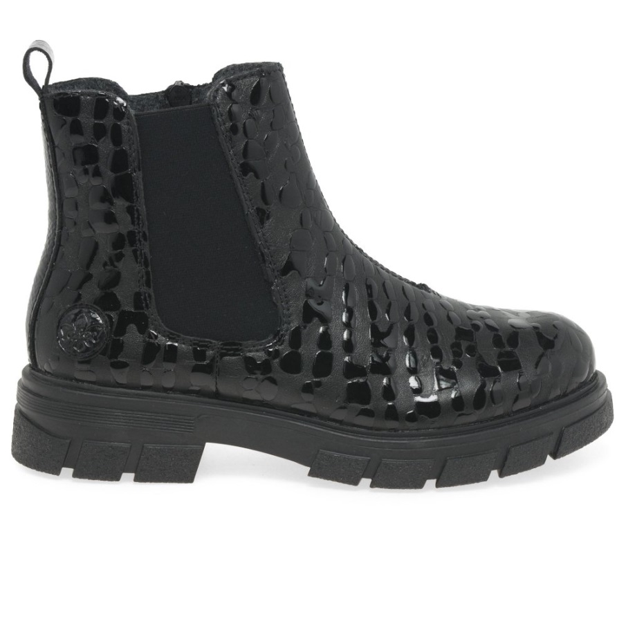 Rieker Leith Dames Chelsea Boots Zwart