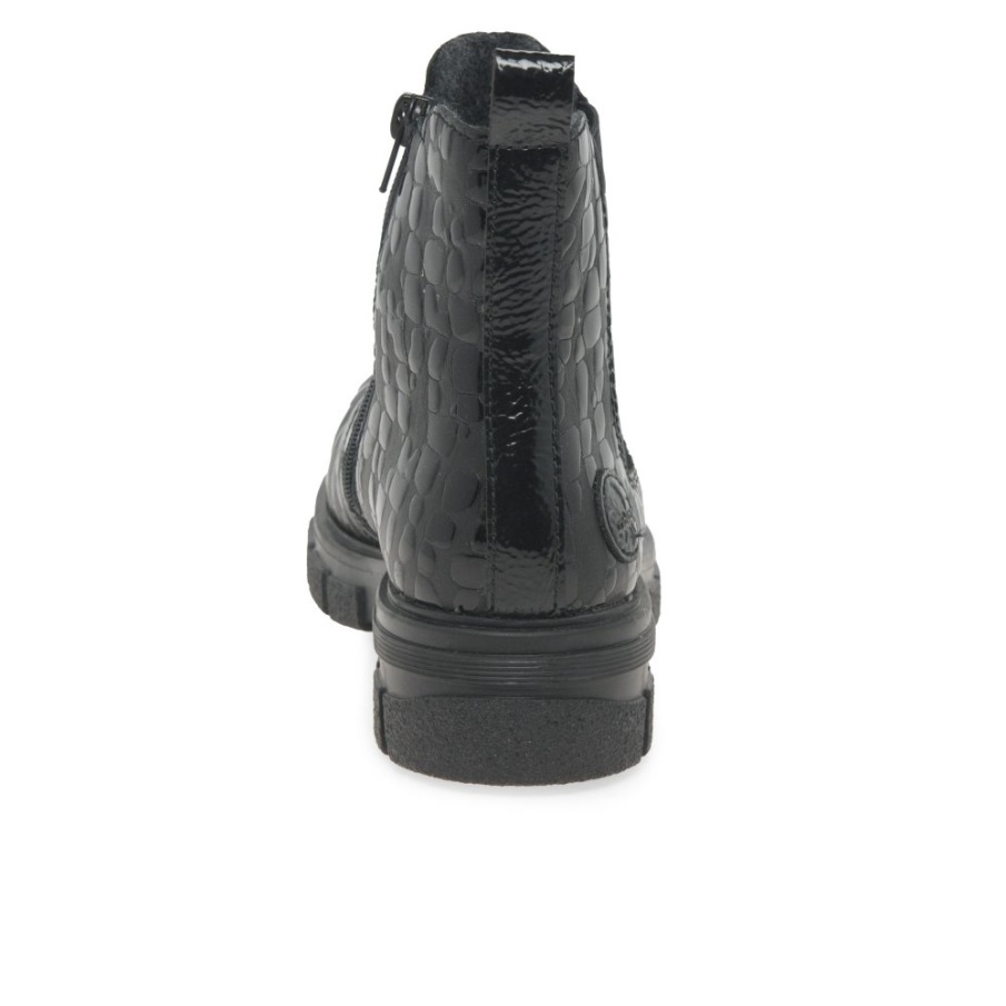 Rieker Leith Dames Chelsea Boots Zwart