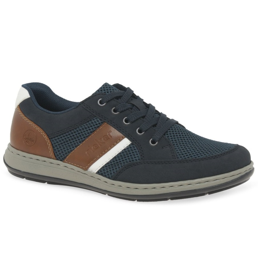 Rieker Peril Heren Sneakers Marineblauw