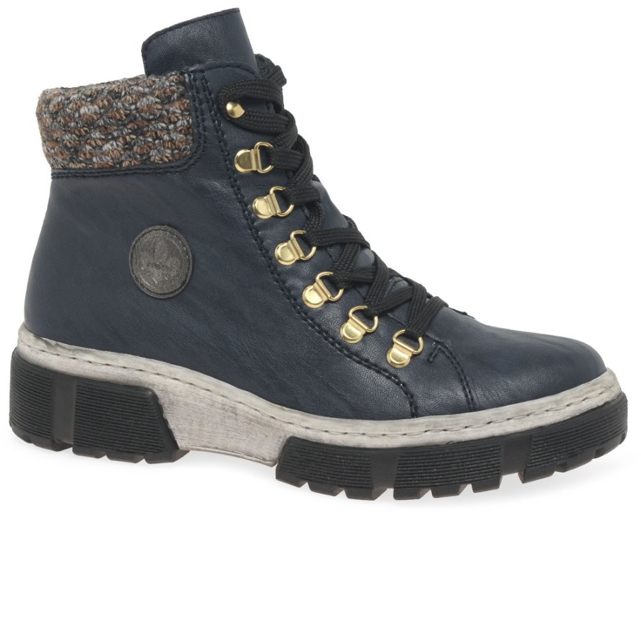 Rieker Raven Casual Dames Enkellaarzen Marineblauw