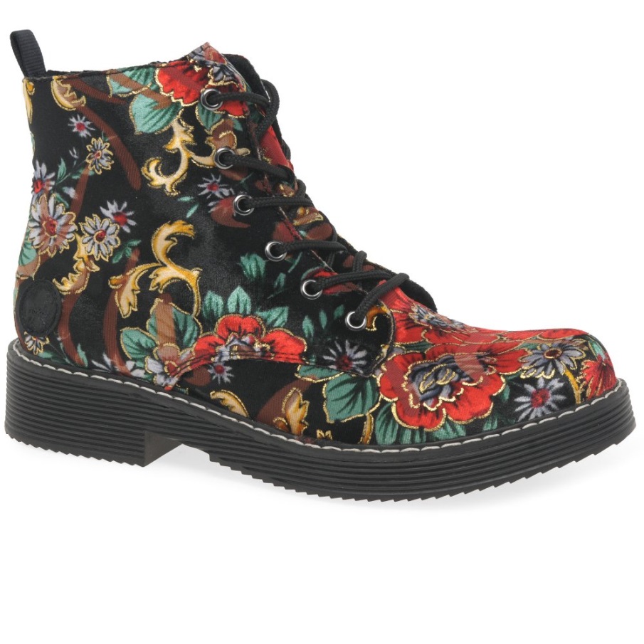 Rieker Simone Dames Enkellaarzen Zwart