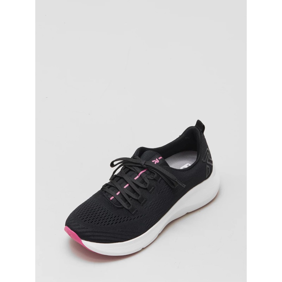 Witte Rieker Evolution Gebreide Sneaker Met Veters