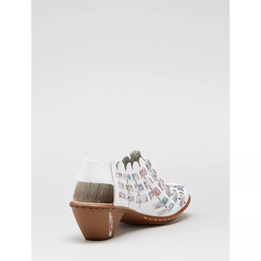 Rieker Verweven Leren Lage Hak Schoen Light
