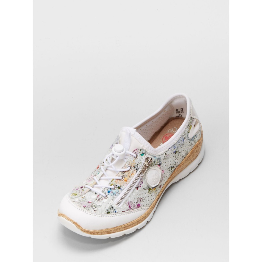 Rieker Sneaker Met Knevel Wit
