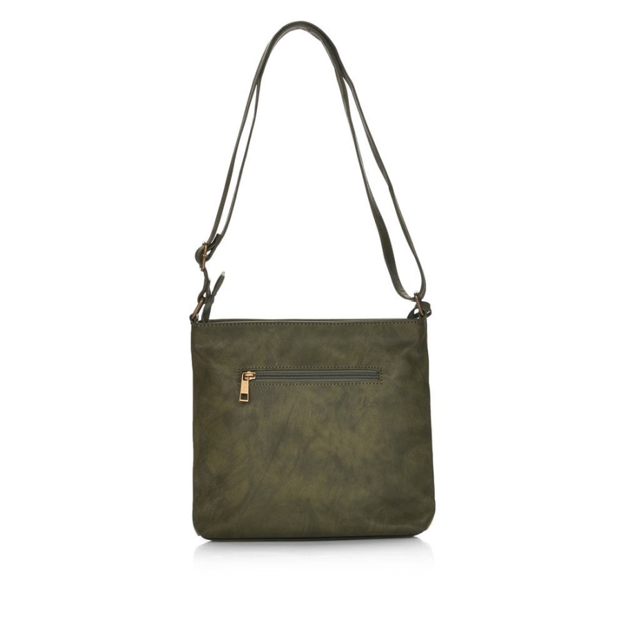 Rieker Remonte Q0704-54 Dames Groene Rits Tas Groen