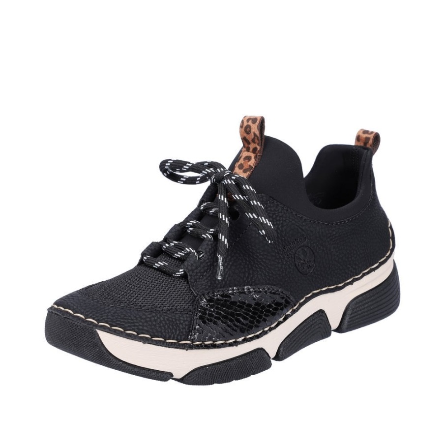 Rieker 45913 Dames Casual Schoenen Zwart