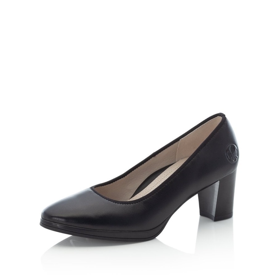 Rieker 49560 Zwarte Damesschoenen