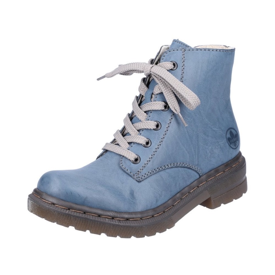 Rieker 78240 Dames Laarzen Blauw
