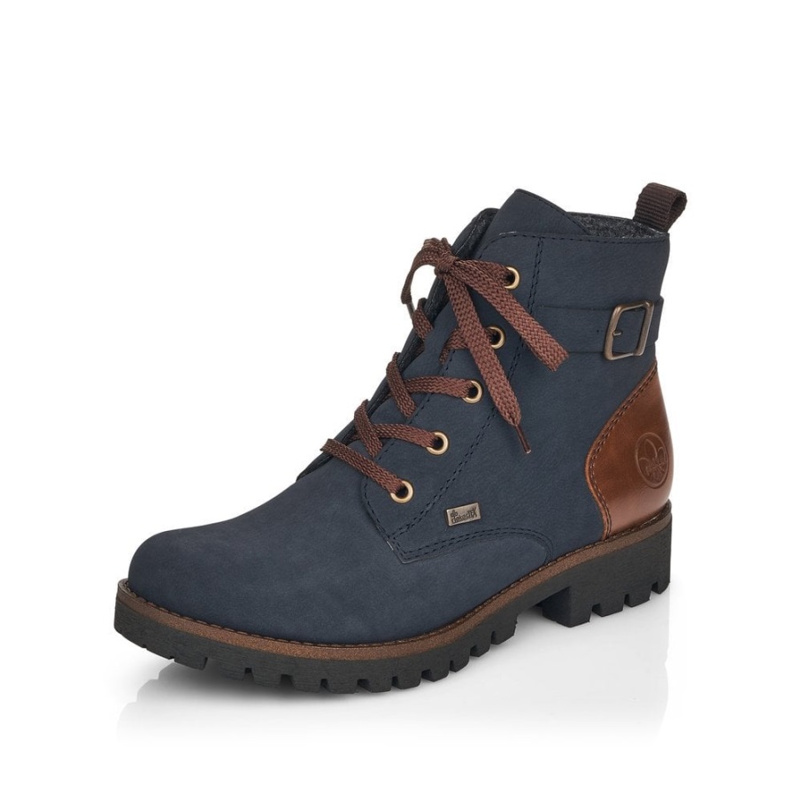 Rieker 78502 Dames Laarzen Blauw