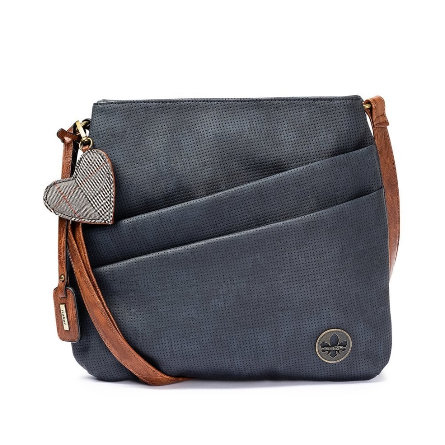 Rieker H1005-14 Dames Blauwe Rits Handtas Blauw
