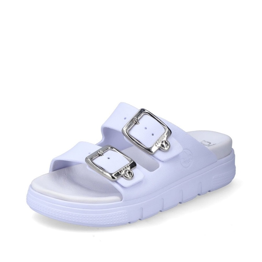 Rieker P2180 Dames Sandalen Wit