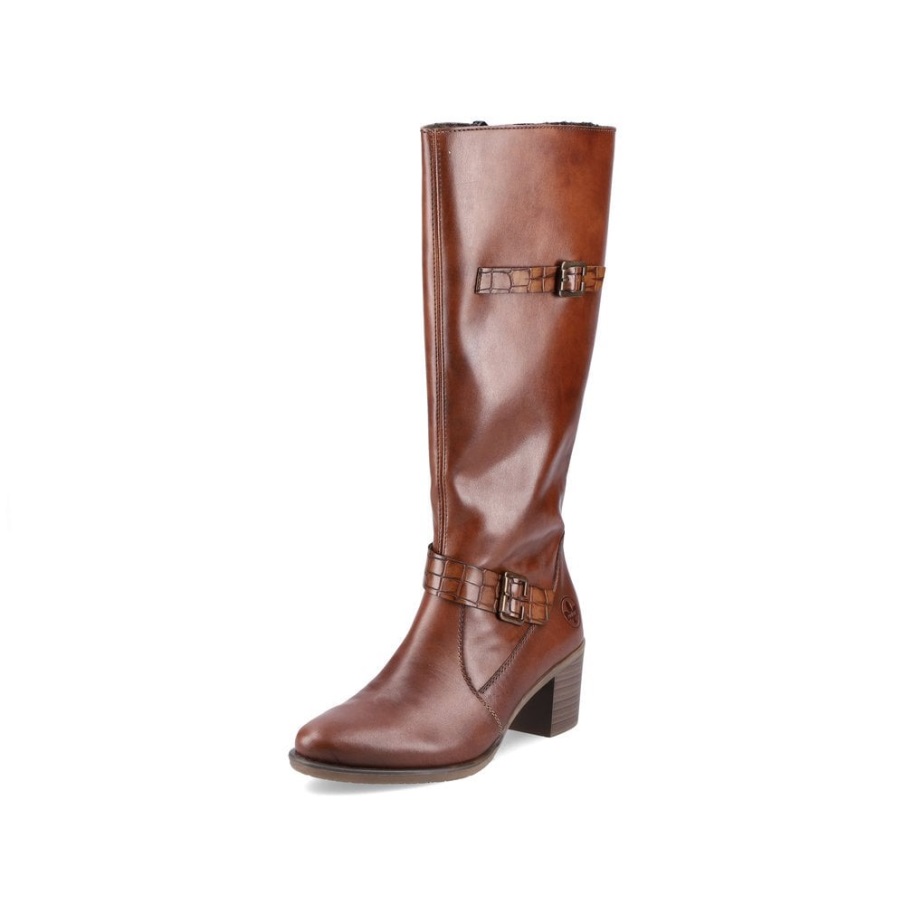 Rieker Y2090 Dames Knielaarzen Bruin