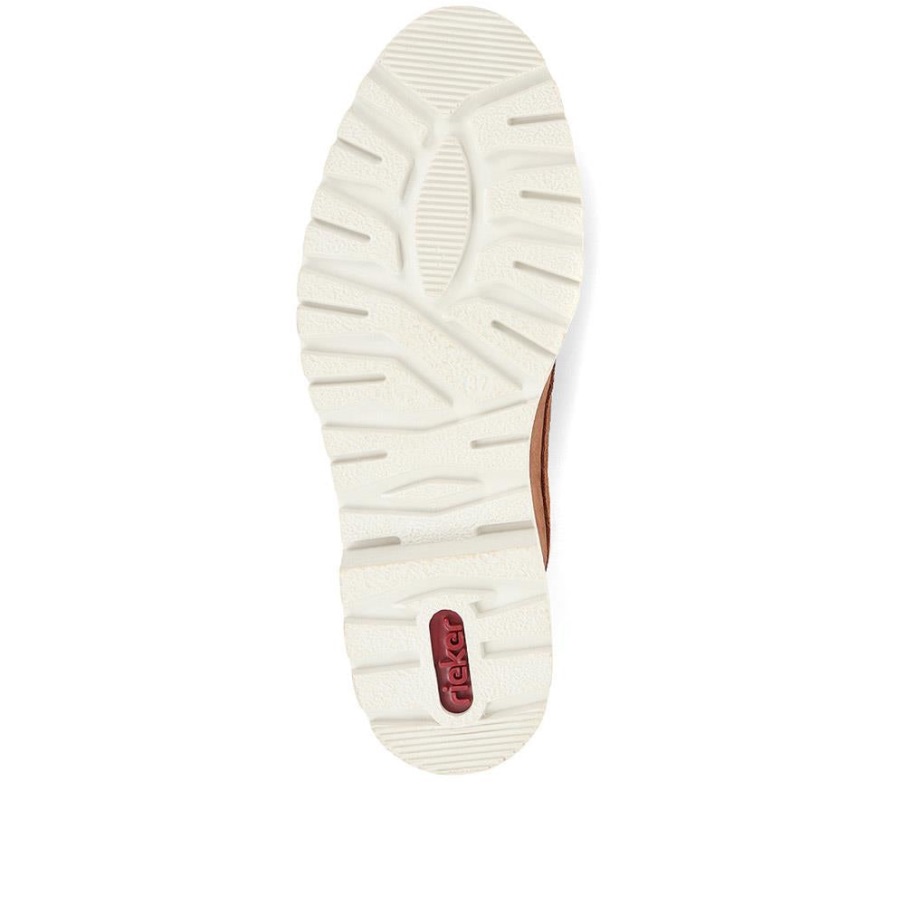 Rieker Casual Loafers Met Gesp, Bruin