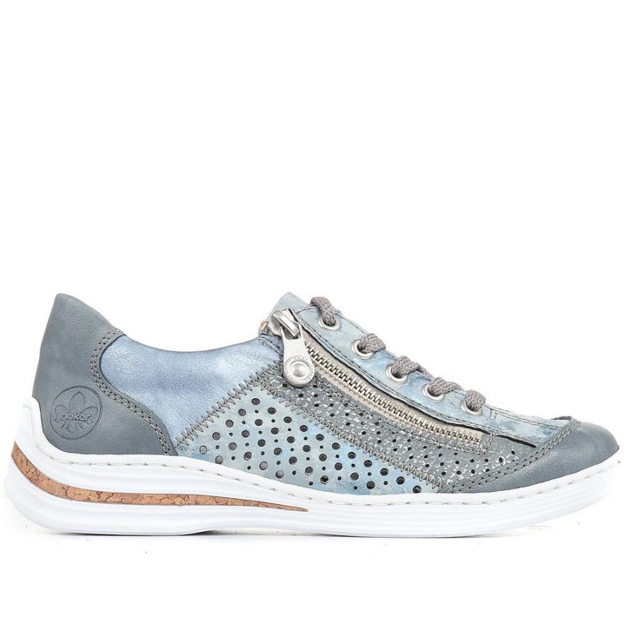 Rieker Casual Veterschoenen Blauw Multi