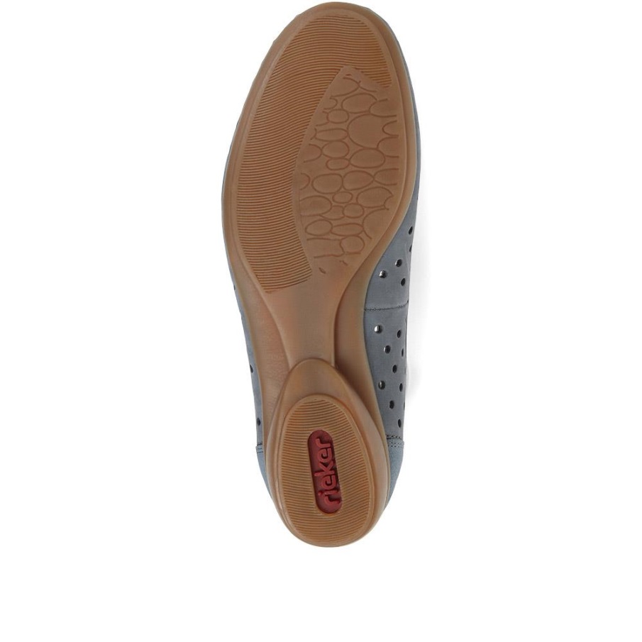Rieker Slip-on Ballerina's Denim