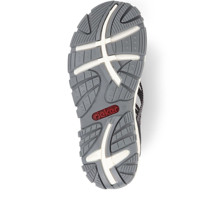 Rieker Stretchy Instapsandalen Marineblauw