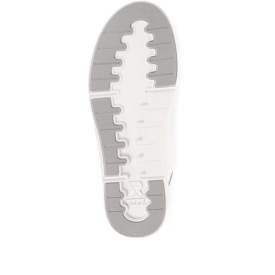 Rieker Dames Vetersneakers Wit